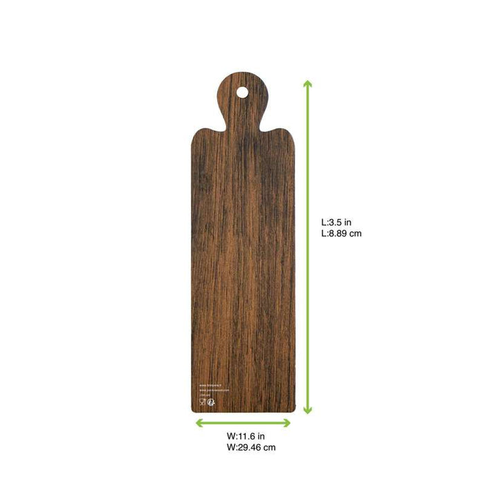 Planche apéritive en carton réversible effet marbre et bois 90x295mm - 400Pcs