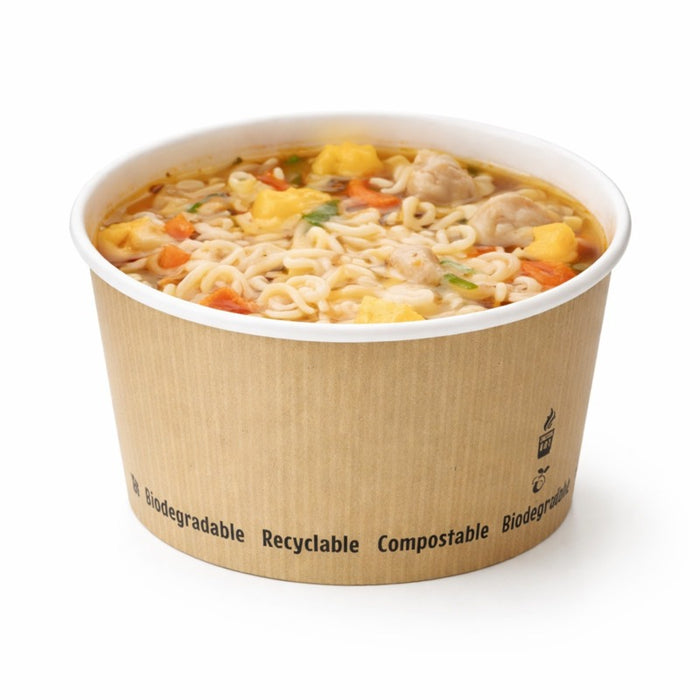 Pot à soupe carton blanc   H80mm 450ml - 500Pcs