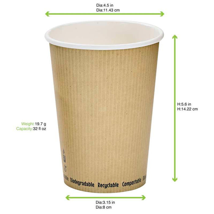 Pot à soupe carton blanc   H149mm 940ml - 500Pcs