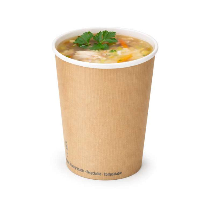Pot à soupe carton blanc   H149mm 940ml - 500Pcs