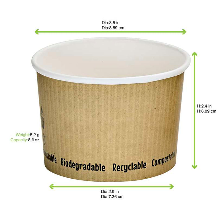 Petit pot à soupe blanc pour préparations chaudes ou froides Ø90mm H62mm 230ml - 500Pcs