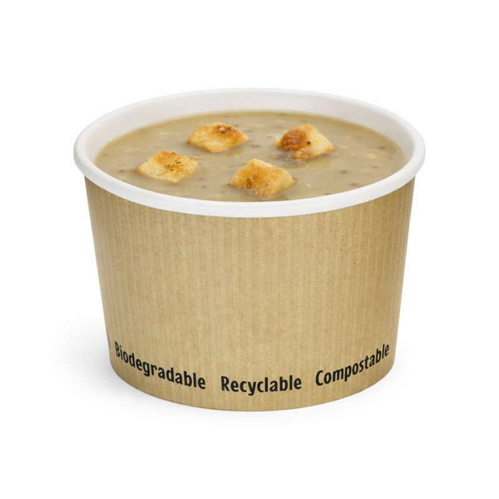 Petit pot à soupe blanc pour préparations chaudes ou froides Ø90mm H62mm 230ml - 500Pcs