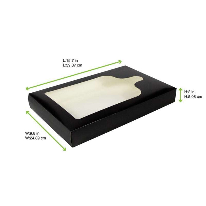 Boîte à fenêtre PET pour planche apéritive 400x250mm H50mm - 200Pcs