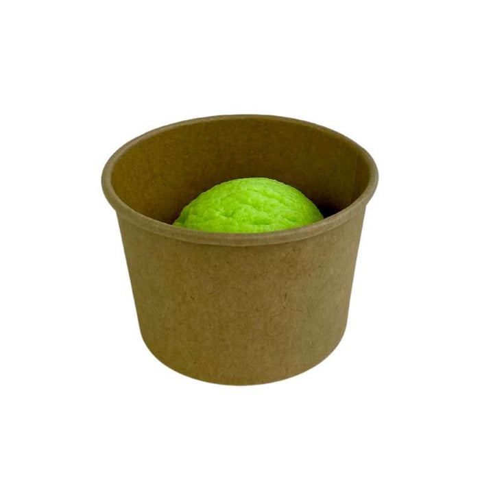 Pot en carton kraft brun pour chaud et froid Ø74mm H50mm 130ml - 1000Pcs