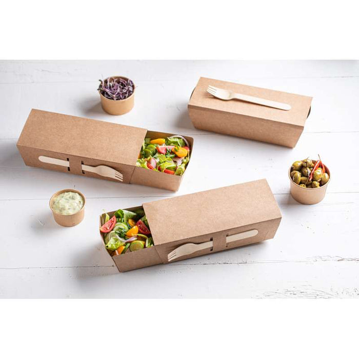 Pot en carton kraft brun pour chaud et froid Ø74mm H50mm 130ml - 1000Pcs
