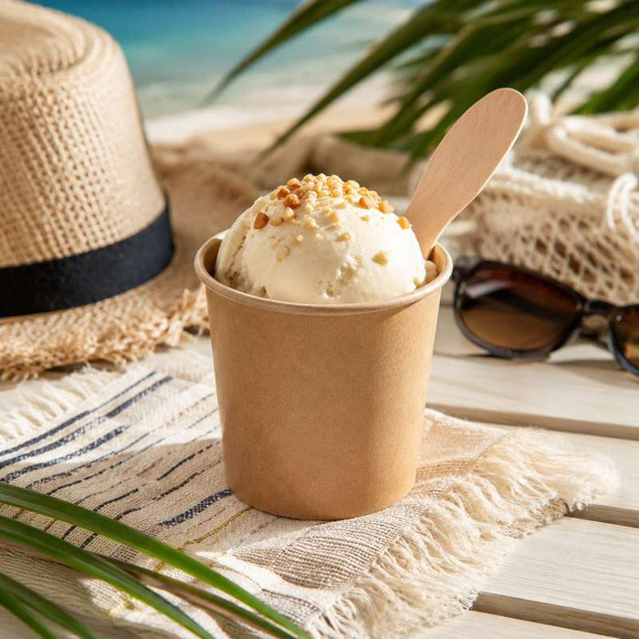 Pot carton kraft brun chaud et froid   H65mm 120ml - 1000Pcs