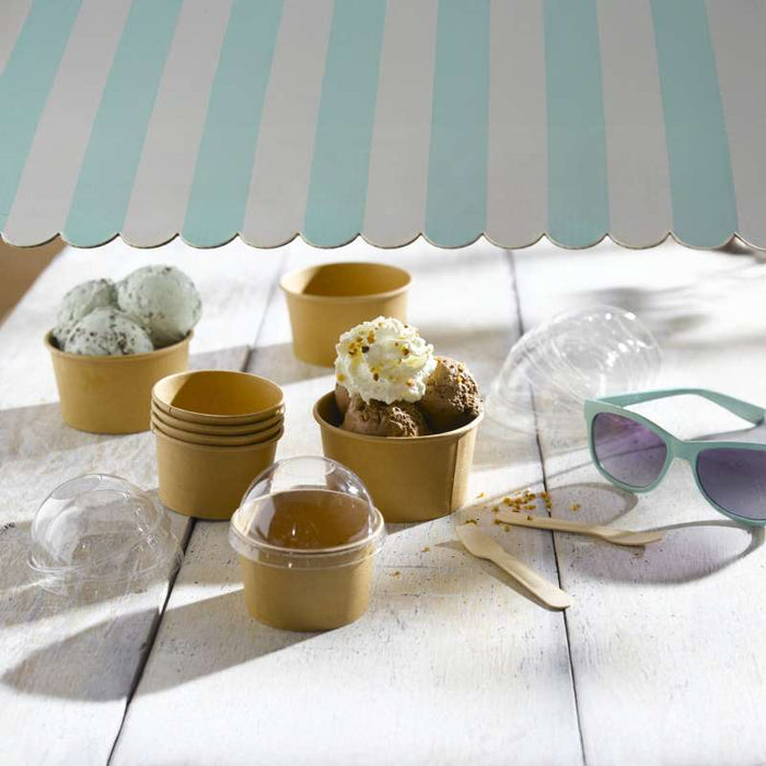 Pot carton kraft brun chaud et froid  H39mm 86ml - 1000Pcs
