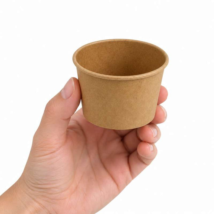 Pot carton kraft brun chaud et froid  H39mm 86ml - 1000Pcs