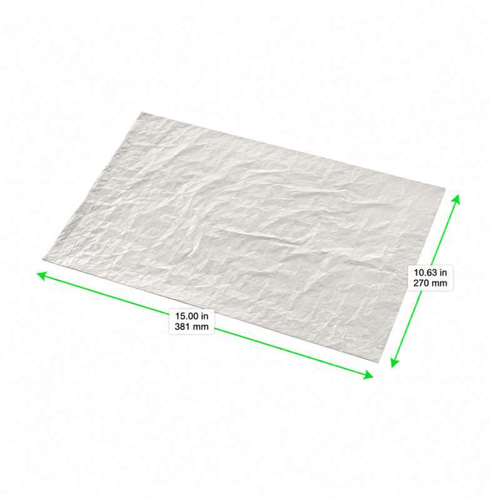 Feuilles d'aluminium prédécoupées 381x270mm - 3000Pcs