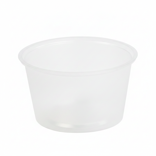 Pot plastique PP transparent rond   H43mm 110ml-1000Pcs