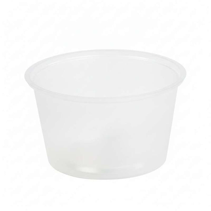 Pot plastique PP transparent rond   H43mm 110ml-1000Pcs