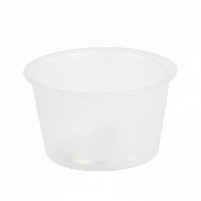 Pot plastique PP transparent rond   H43mm 110ml-1000Pcs