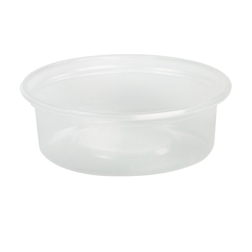 Pot plastique PP translucide rond   H64mm 150ml-1000Pcs