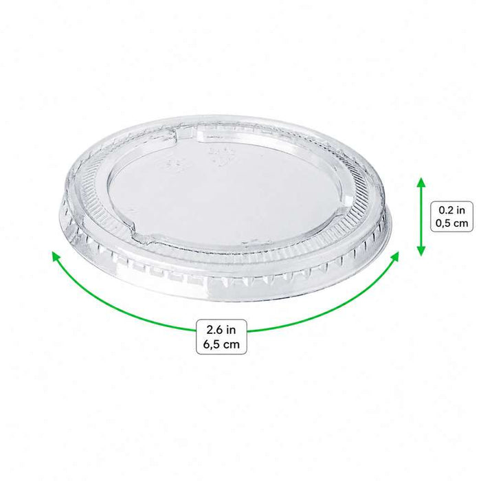 Couvercle PET transparent   H5mm-3000Pcs