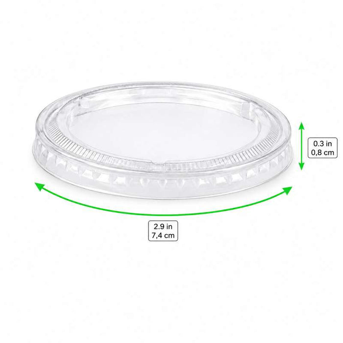 Couvercle PET transparent   H8mm-1000Pcs
