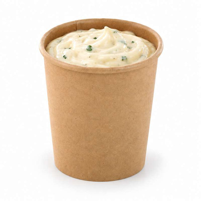 Pot à soupe et glace en carton kraft brun sans plastique, Waterbased  H65mm 120ml - 1000Pcs