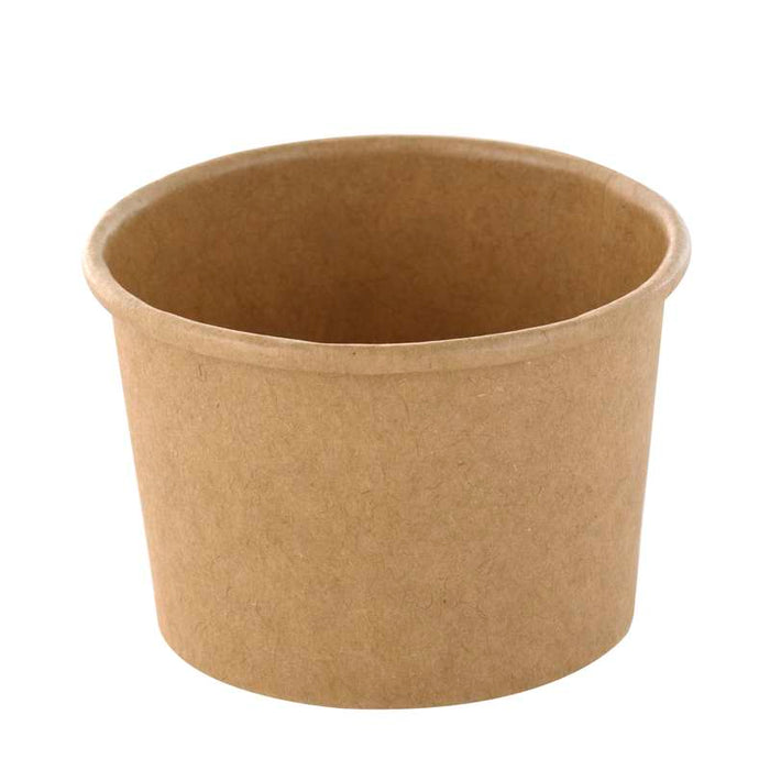 Pot à soupe et glace en carton kraft brun sans plastique, Waterbased  H40mm 75ml - 1000Pcs