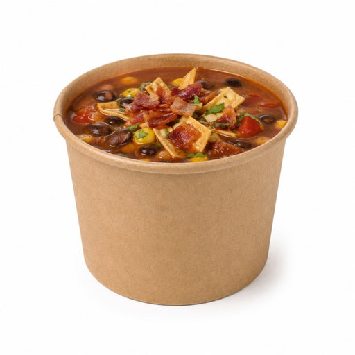 Pot à soupe et glace en carton kraft brun sans plastique, Waterbased  H58mm 100ml - 1000Pcs