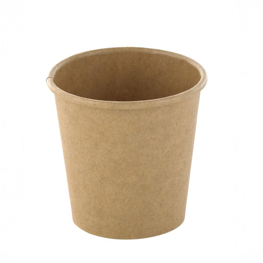 Pot à soupe et glace en carton kraft brun sans plastique, Waterbased  H58mm 100ml - 1000Pcs
