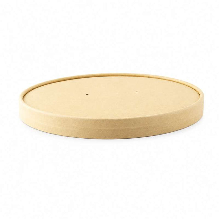 Couvercle brun en carton kraft sans matière plastique, Waterbased  H7,5mm-1000Pcs