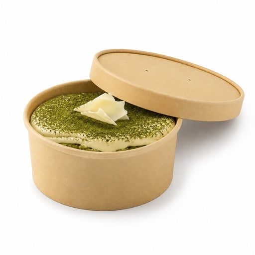 Couvercle brun en carton kraft sans matière plastique, Waterbased  H7,5mm-1000Pcs