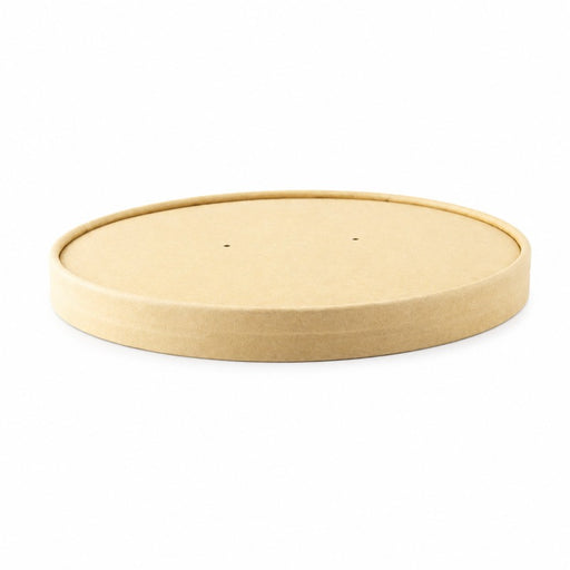 Couvercle brun en carton kraft sans matière plastique, Waterbased  H7,5mm-1000Pcs