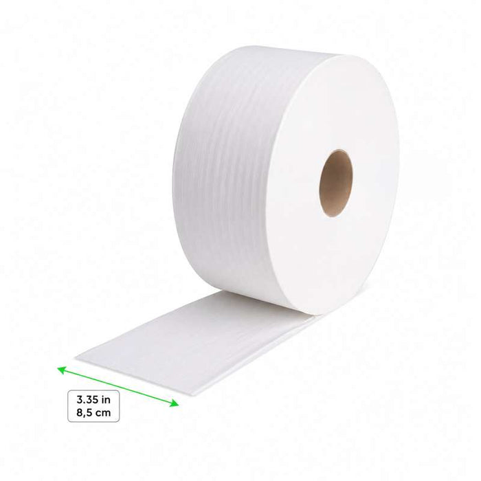 Papier toilette jumbo 2 plis microgaufré en rouleau 85mm x 252m - 6Pcs
