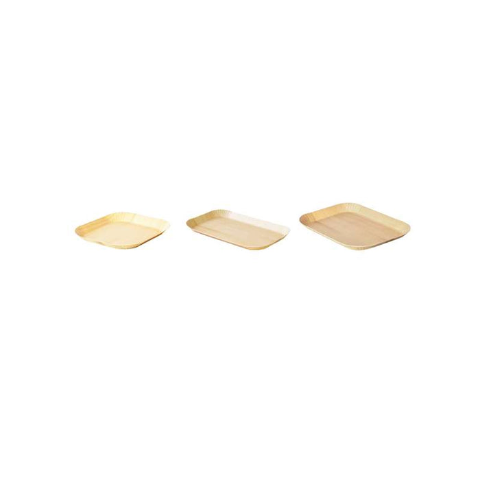 Plateau en carton laminé effet bois clair 185x105mm H12mm - 200Pcs