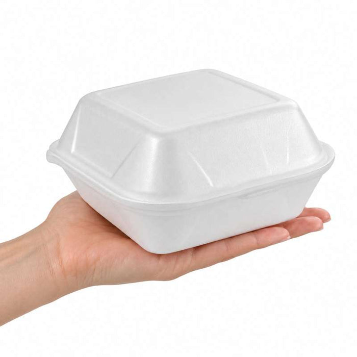 Coquille plastique PSE blanche double  135x125mm H70mm-500Pcs