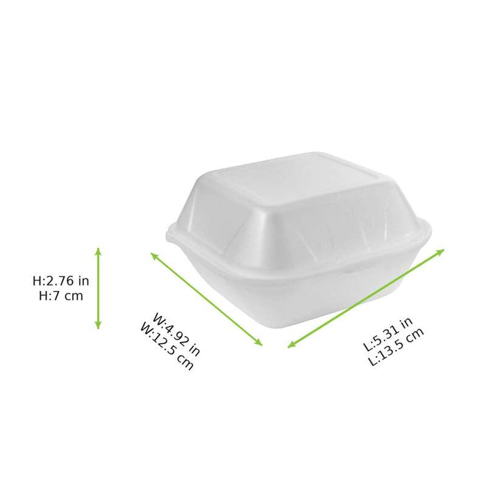 Coquille plastique PSE blanche double  135x125mm H70mm-500Pcs