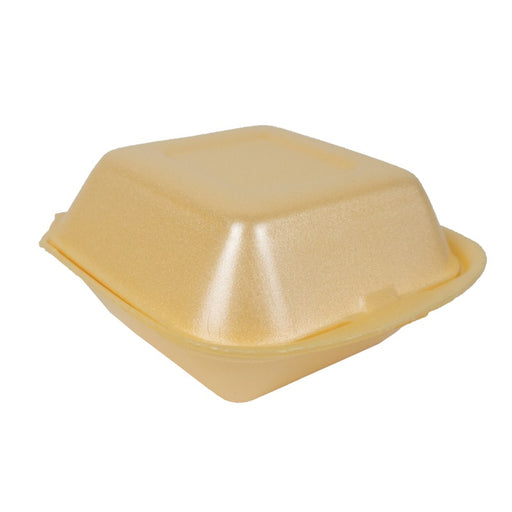 Coquille plastique PSE jaune double  130x132mm H68mm-500Pcs