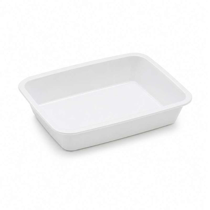 Ravier rectangulaire blanc en plastique PS 137x95mm H25mm - 3000Pcs