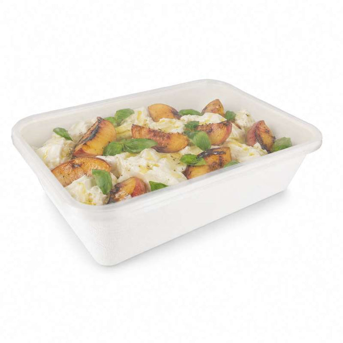 Couvercle rectangulaire plat translucide en plastique PP 173x120mm-250Pcs