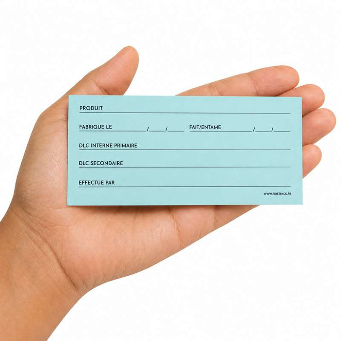 Étiquette bleue de traçabilité alimentaire 100x40mm - 300Pcs