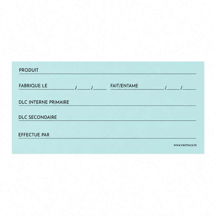 Étiquette bleue de traçabilité alimentaire 100x40mm - 300Pcs