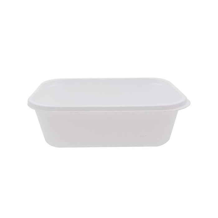 Ravier rectangulaire blanc en polystyrène thermoformé 103x78mm H34mm 200ml - 1000Pcs