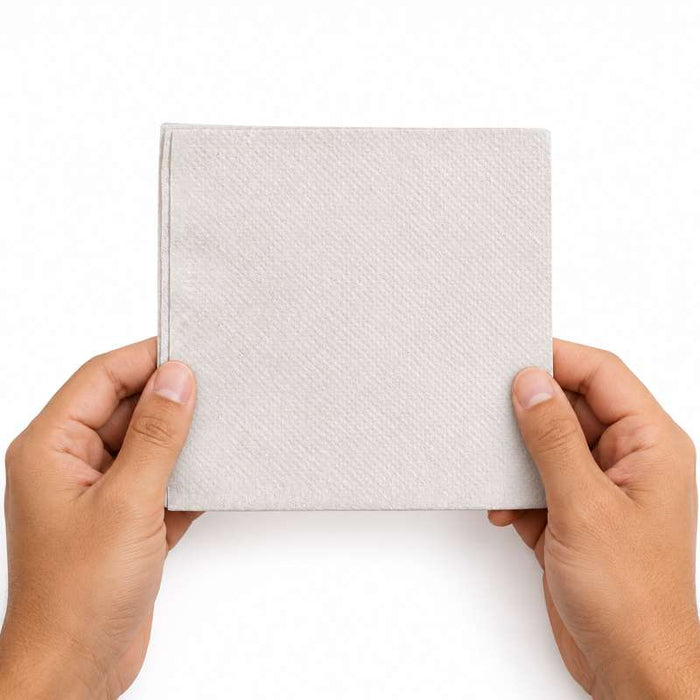 Serviette en ouate blanche 2 plis 300x300mm - 4000Pcs