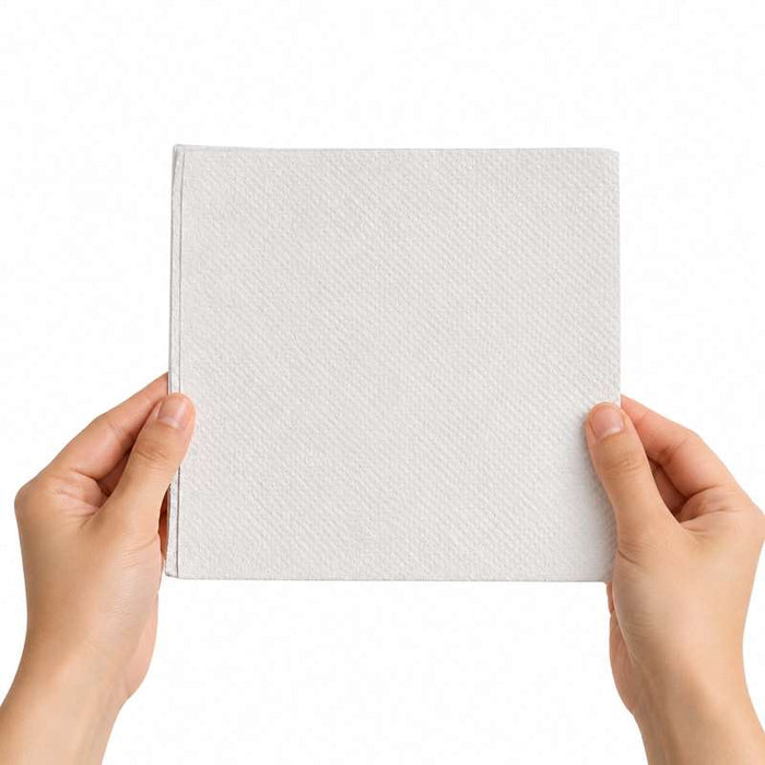 Serviette en ouate blanche 2 plis 300x300mm - 3000Pcs