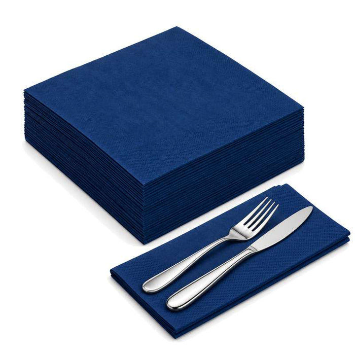 Serviette en ouate bleue 2 plis 380x380mm - 2400Pcs