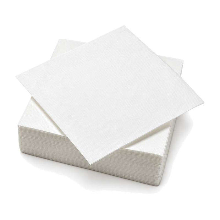 Serviette blanche en ouate 2 plis 380x380mm - 2400Pcs