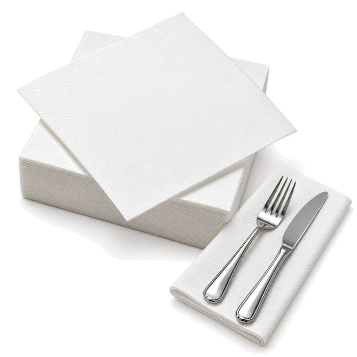 Serviette blanche en ouate 2 plis 380x380mm - 2400Pcs