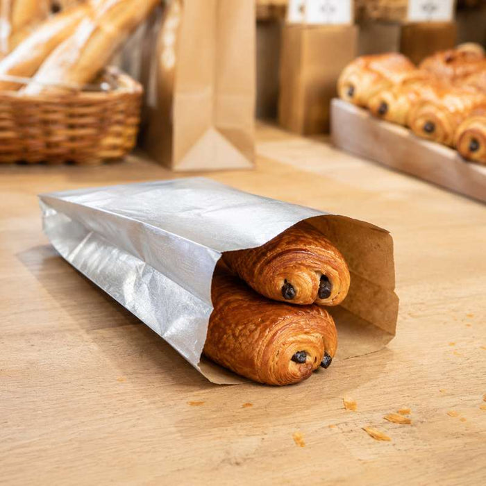 Sac aluminium avec intérieur kraft brun  140x220mm H70mm-1000Pcs