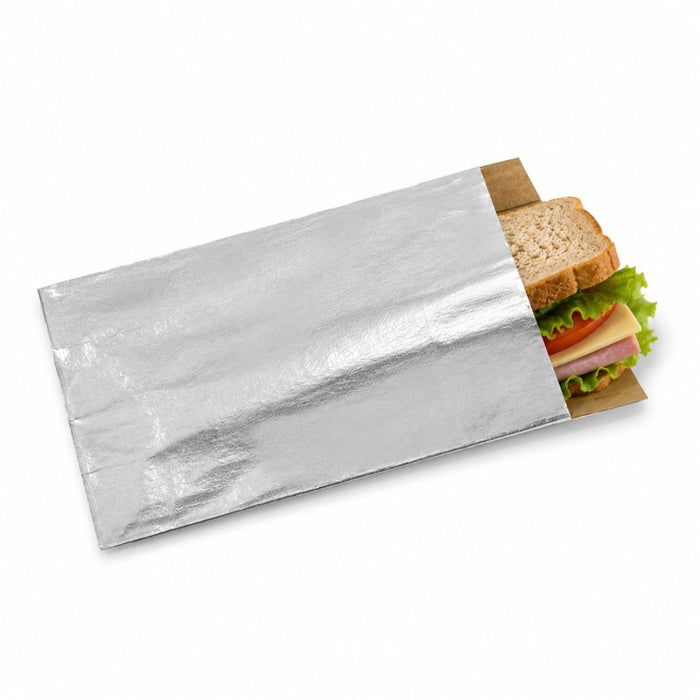 Sac aluminium avec intérieur kraft brun  140x220mm H70mm-1000Pcs