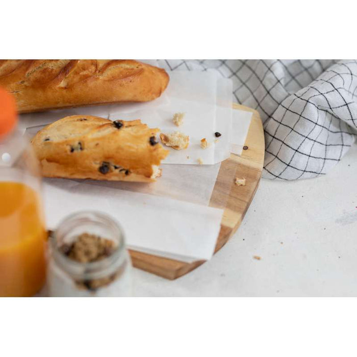 Sac sandwich blanc ingraissable en papier kraft à fenêtre cristal et 6 cm de soufflet 110x40mm H310mm-1000Pcs