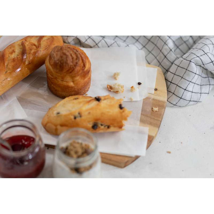Sac sandwich blanc ingraissable en papier kraft à fenêtre cristal et 6 cm de soufflet 110x40mm H310mm-1000Pcs