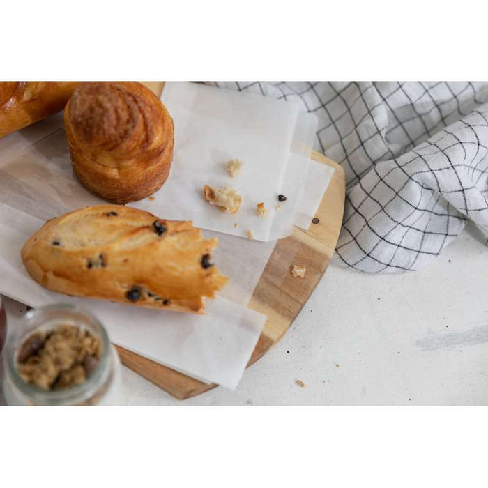 Sac sandwich blanc ingraissable en papier kraft à fenêtre cristal et 6 cm de soufflet 110x40mm H310mm-1000Pcs