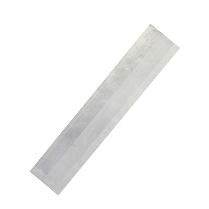Sac sandwich blanc ingraissable en papier kraft à fenêtre cristal et 4 cm de soufflet 110x40mm H550mm-1000Pcs