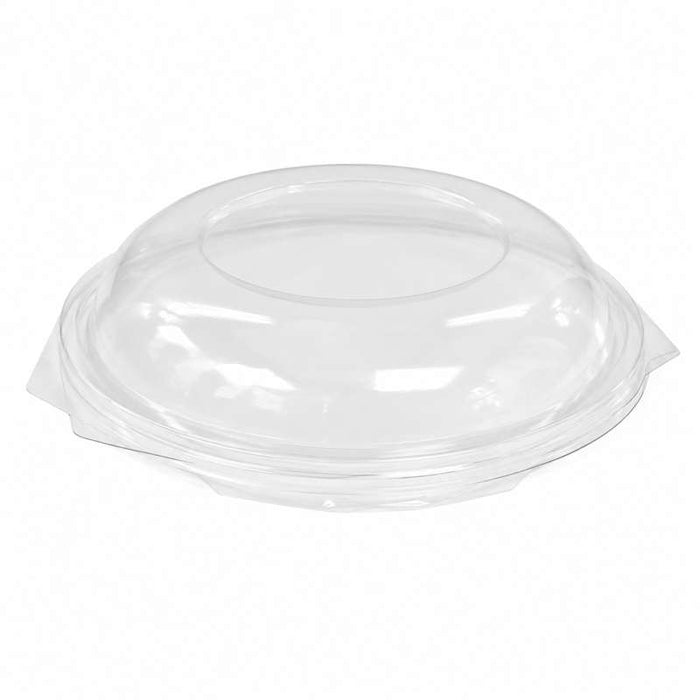 Saladier plat transparent en PET à couvercle charnière Ø192mm H30mm 500ml - 240Pcs