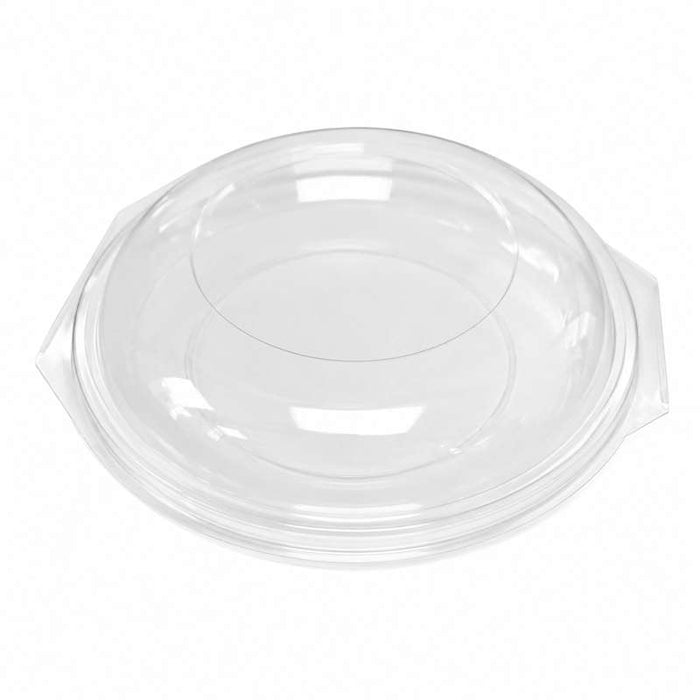 Saladier plat transparent en PET à couvercle charnière Ø192mm H30mm 500ml - 240Pcs