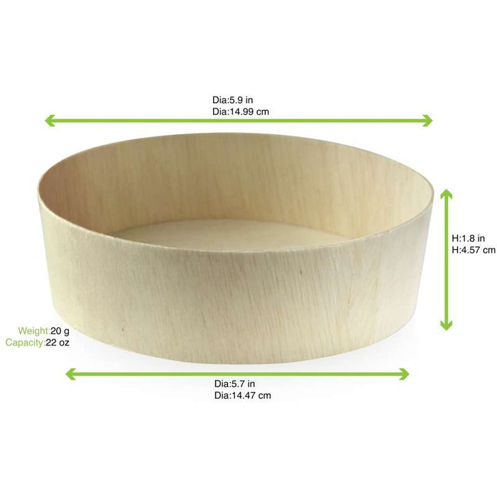 Bol rond en bois "Samourai"   H45mm 710ml-100Pcs